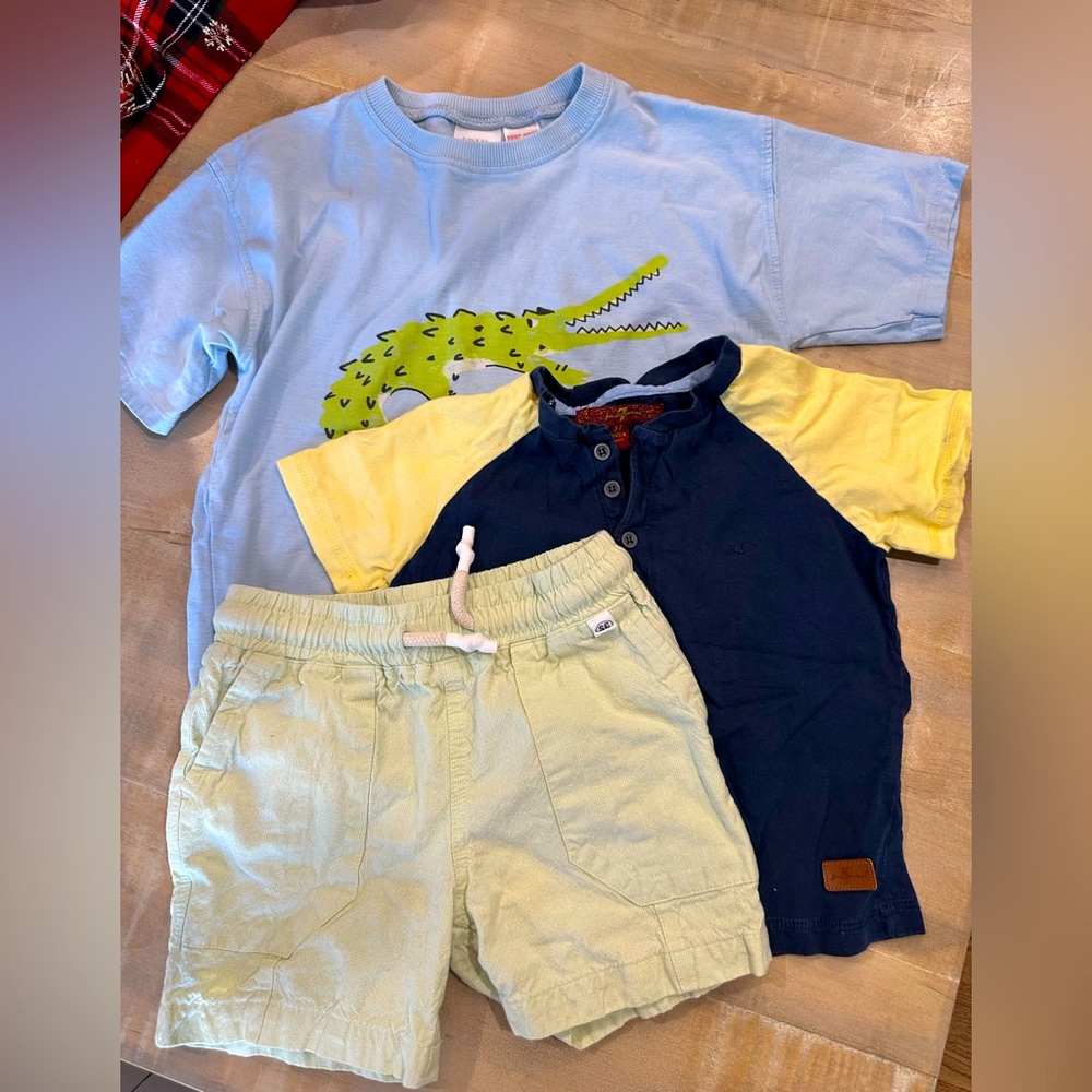 3 set boys toddler Zara 7 for all mankind sovereign code shirts shorts